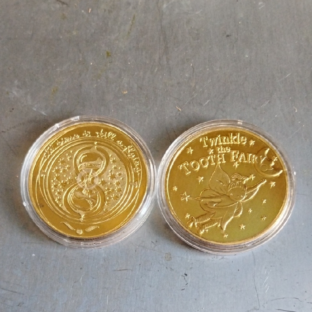 Mint Cased Golden Tooth Fairy Coins(NEW)
